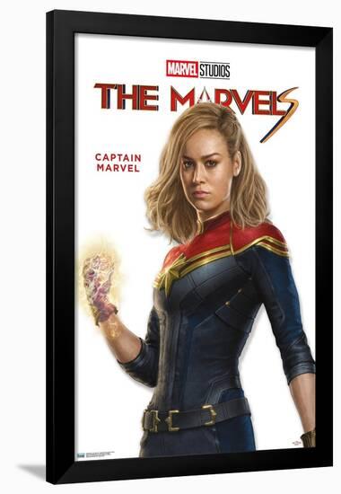 Marvel The Marvels - Captain Marvel Feature Series-Trends International-Framed Poster