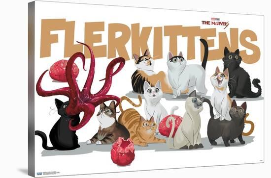 Marvel The Marvels - Flerkittens-Trends International-Stretched Canvas