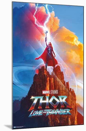Marvel Thor: Love and Thunder - Mighty Thor One Sheet-Trends International-Mounted Poster