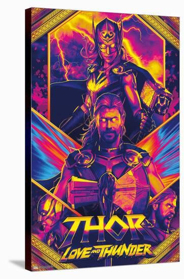 Marvel Thor: Love and Thunder - Neon-Trends International-Stretched Canvas