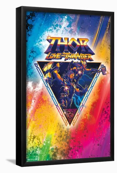 Marvel Thor: Love and Thunder - Rainbow Splatter-Trends International-Framed Poster