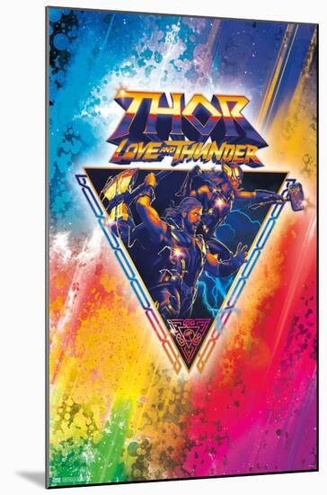 Marvel Thor: Love and Thunder - Rainbow Splatter-Trends International-Mounted Poster