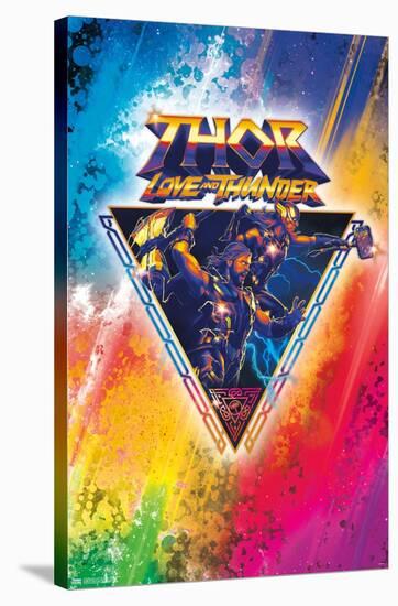 Marvel Thor: Love and Thunder - Rainbow Splatter-Trends International-Stretched Canvas
