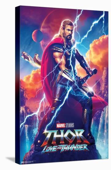 Marvel Thor: Love and Thunder - Thor Odinson One Sheet-Trends International-Stretched Canvas