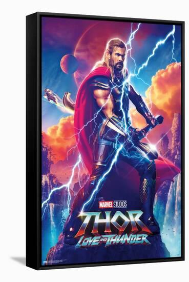 Marvel Thor: Love and Thunder - Thor Odinson One Sheet-Trends International-Framed Stretched Canvas