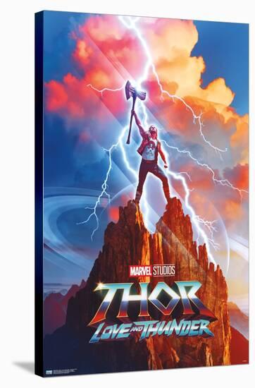 Marvel Thor: Love and Thunder - Thor One Sheet-Trends International-Stretched Canvas