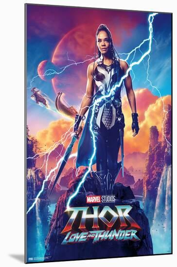 Marvel Thor: Love and Thunder - Valkyrie One Sheet-Trends International-Mounted Poster