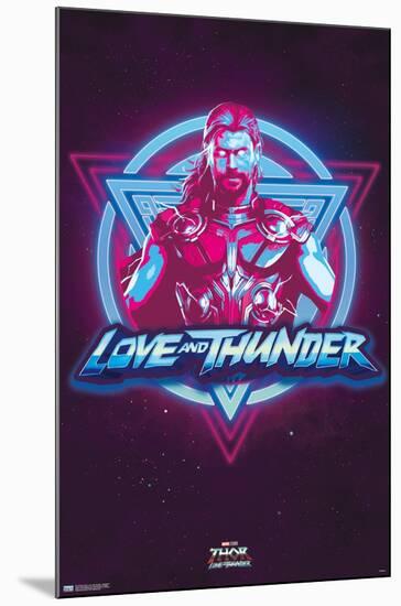 Marvel Thor: Love and Thunder - Vaporwave-Trends International-Mounted Poster
