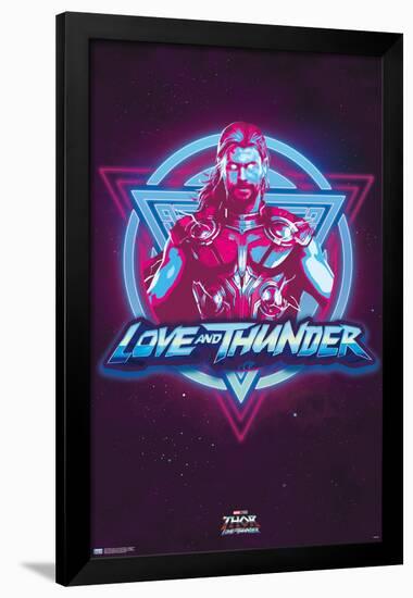 Marvel Thor: Love and Thunder - Vaporwave-Trends International-Framed Poster
