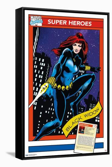 Marvel Trading Cards - Black Widow-Trends International-Framed Stretched Canvas