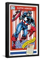 Marvel Trading Cards - Captain America-Trends International-Framed Poster