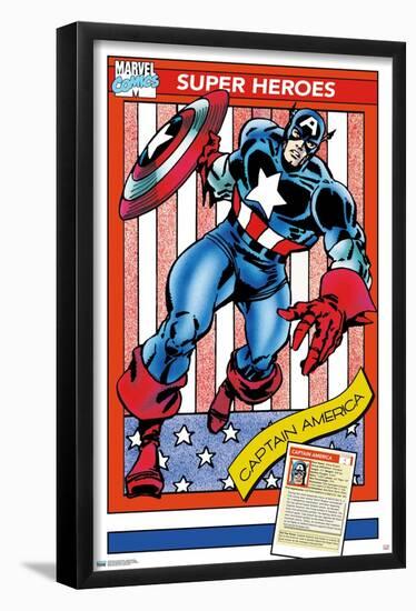 Marvel Trading Cards - Captain America-Trends International-Framed Poster