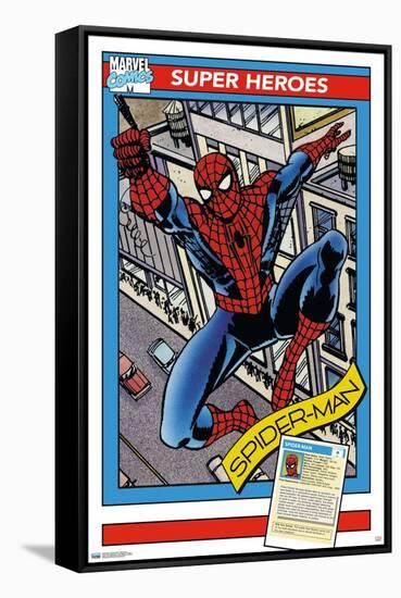 Marvel Trading Cards - Spider-Man-Trends International-Framed Stretched Canvas