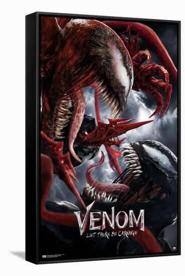 Marvel Venom: Let There be Carnage - Battle One Sheet-Trends International-Framed Stretched Canvas
