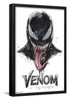 Marvel Venom: Let There be Carnage - Illustration with Tongue-Trends International-Framed Poster