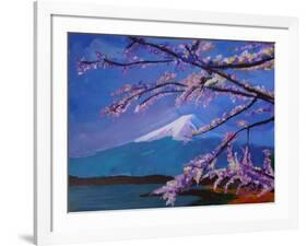 Marvellous Mount Fuji with Cherry Blossom in Japan-Markus Bleichner-Framed Art Print