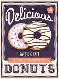 Vector Vintage Styled Donuts Poster-Marvid-Art Print