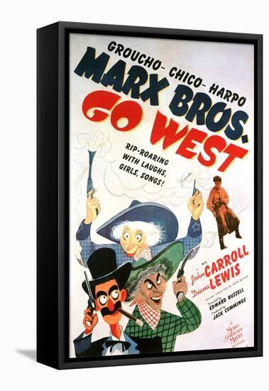 Marx Brothers Go West, 1940 "Go West" Directed by Edward Buzzell-null-Framed Stretched Canvas