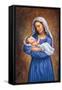 Mary and Baby Jesus-Edgar Jerins-Framed Stretched Canvas