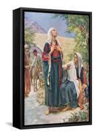 Mary and Elisabeth-Harold Copping-Framed Stretched Canvas