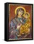 Mary and Jesus Mosaic, Saint George's Greek Orthodox Church, Madaba, Jordan.-William Perry-Framed Stretched Canvas