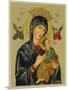 Mary and Jesus with Attendant Angels as Depicted in a Russian Icon-null-Mounted Photographic Print