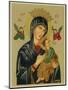 Mary and Jesus with Attendant Angels as Depicted in a Russian Icon-null-Mounted Photographic Print