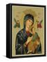 Mary and Jesus with Attendant Angels as Depicted in a Russian Icon-null-Framed Stretched Canvas