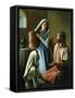 Mary and Martha-David Lindsley-Framed Stretched Canvas