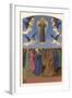 Mary and the Apostles Watch in Amazement as Jesus Returns to Heaven-Jean Fouquet-Framed Art Print