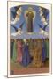 Mary and the Apostles Watch in Amazement as Jesus Returns to Heaven-Jean Fouquet-Mounted Art Print