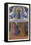Mary and the Apostles Watch in Amazement as Jesus Returns to Heaven-Jean Fouquet-Framed Stretched Canvas