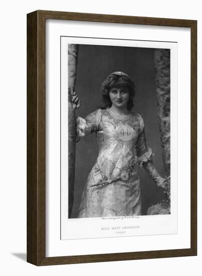 Mary Anderson, American Actress, C1895-W&d Downey-Framed Giclee Print