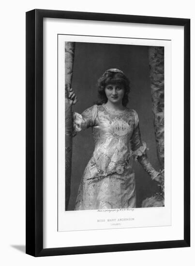 Mary Anderson, American Actress, C1895-W&d Downey-Framed Giclee Print