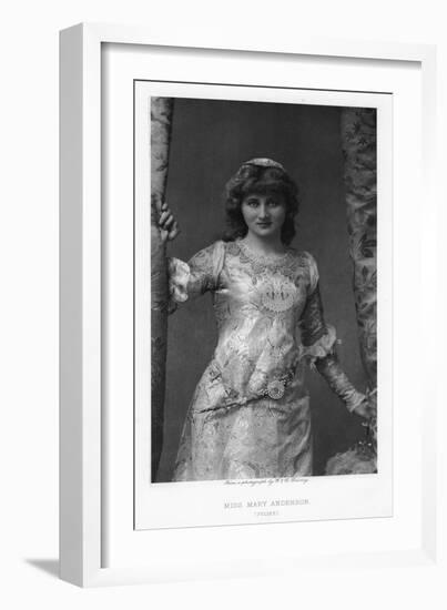 Mary Anderson, American Actress, C1895-W&d Downey-Framed Giclee Print