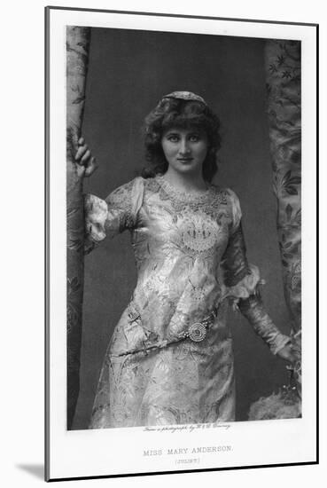 Mary Anderson, American Actress, C1895-W&d Downey-Mounted Giclee Print