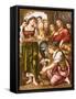 Mary Anointing the Feet of Jesus-English-Framed Stretched Canvas