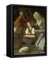 Mary as Child with St. Joachim and St. Anne-Francisco Zurbaran y Salazar-Framed Stretched Canvas