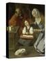 Mary as Child with St. Joachim and St. Anne-Francisco Zurbaran y Salazar-Stretched Canvas