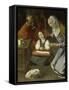 Mary as Child with St. Joachim and St. Anne-Francisco Zurbaran y Salazar-Framed Stretched Canvas