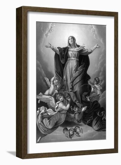 Mary Ascends to Heaven-Guido Reni-Framed Art Print