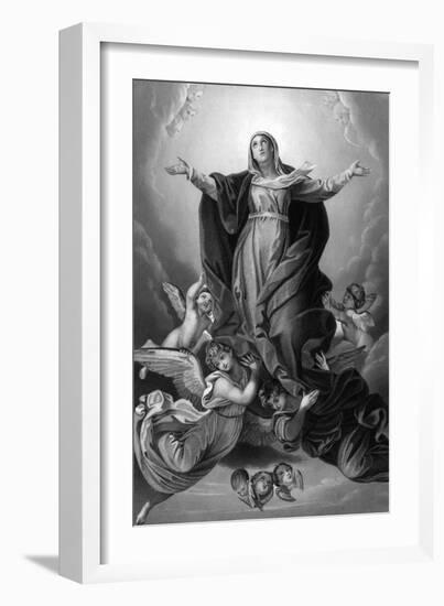 Mary Ascends to Heaven-Guido Reni-Framed Art Print