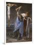 Mary at the Cross-R Anning Bell-Framed Art Print