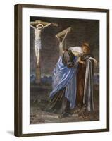 Mary at the Cross-R Anning Bell-Framed Art Print