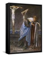 Mary at the Cross-R Anning Bell-Framed Stretched Canvas