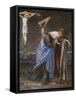 Mary at the Cross-R Anning Bell-Framed Stretched Canvas