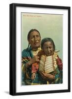 Mary Bad Eyes with Papoose-null-Framed Art Print