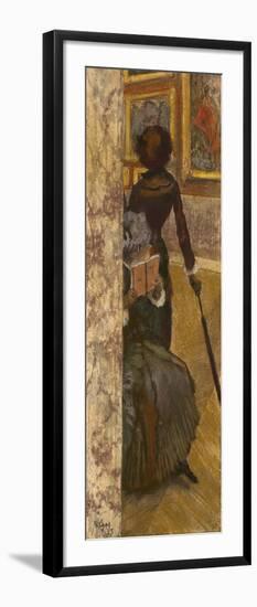 Mary Cassatt at the Louvre: the Paintings Gallery, 1885-Edgar Degas-Framed Giclee Print