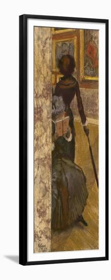 Mary Cassatt at the Louvre: the Paintings Gallery, 1885-Edgar Degas-Framed Giclee Print