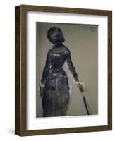 Mary Cassatt at the Louvre-Edgar Degas-Framed Giclee Print